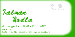 kalman modla business card